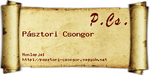 Pásztori Csongor névjegykártya