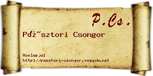 Pásztori Csongor névjegykártya