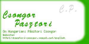 csongor pasztori business card